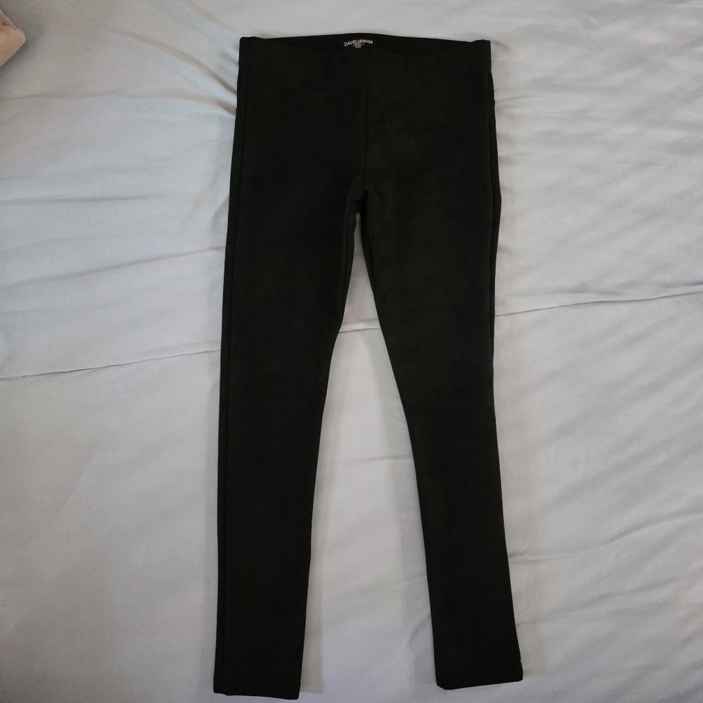 David Lerner Women's Black Faux Suede Leggings, Size S
